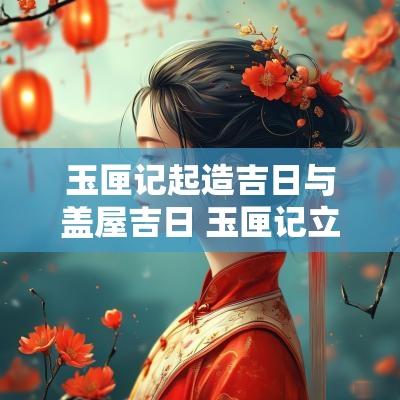 玉匣记起造吉日与盖屋吉日 玉匣记立屋吉日