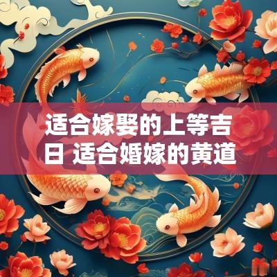 适合嫁娶的上等吉日 适合婚嫁的黄道吉日