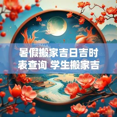 暑假搬家吉日吉时表查询 学生搬家吉日吉时查询表