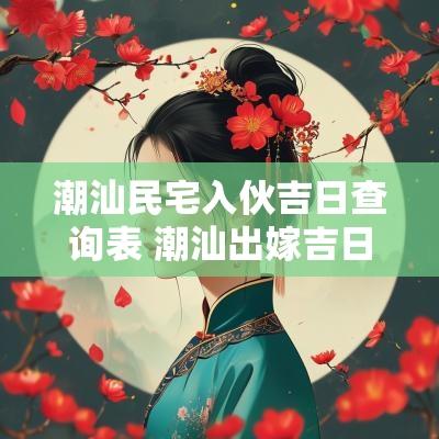 潮汕民宅入伙吉日查询表 潮汕出嫁吉日一览表