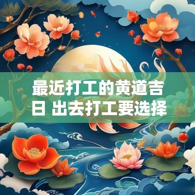最近打工的黄道吉日 出去打工要选择黄道吉日吗
