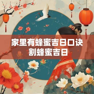 家里有蜂蜜吉日口诀 割蜂蜜吉日