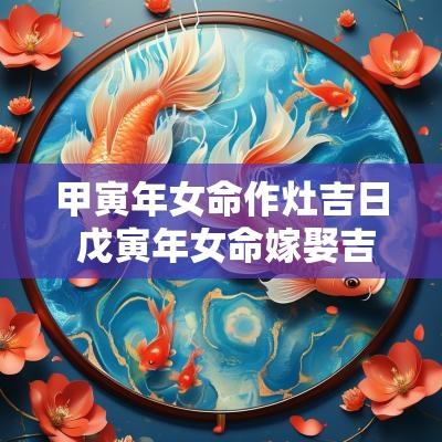 甲寅年女命作灶吉日 戊寅年女命嫁娶吉日