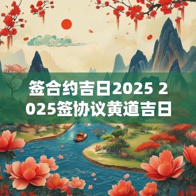 签合约吉日2025 2025签协议黄道吉日