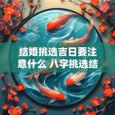 结婚挑选吉日要注意什么 八字挑选结婚吉日