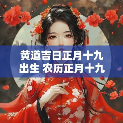 黄道吉日正月十九出生 农历正月十九出生的人