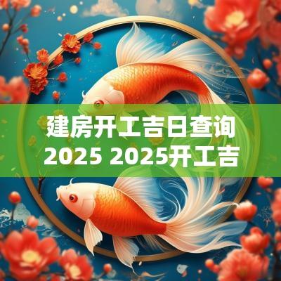 建房开工吉日查询2025 2025开工吉日安排