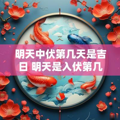 明天中伏第几天是吉日 明天是入伏第几天