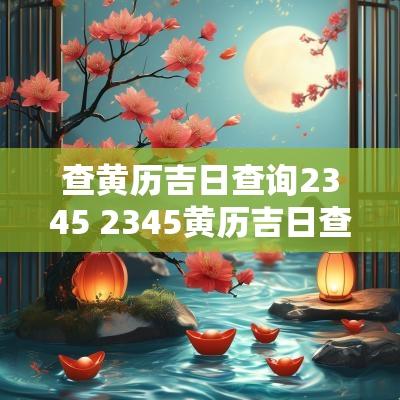 查黄历吉日查询2345 2345黄历吉日查询