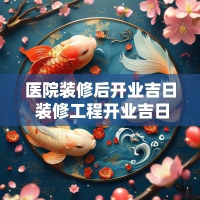 医院装修后开业吉日 装修工程开业吉日选择