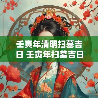 壬寅年清明扫墓吉日 壬寅年扫墓吉日查询
