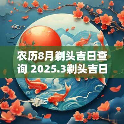 农历8月剃头吉日查询 2025.3剃头吉日 农历8月剃头吉日查询 2025.3剃头吉日