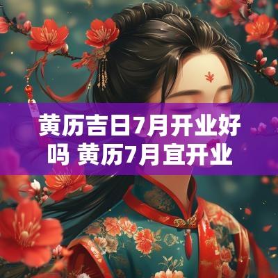 黄历吉日7月开业好吗 黄历7月宜开业