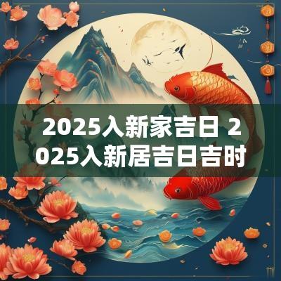 2025入新家吉日 2025入新居吉日吉时