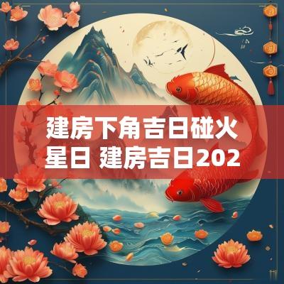 建房下角吉日碰火星日 建房吉日2025年1月