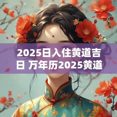 2025日入住黄道吉日 万年历2025黄道吉日