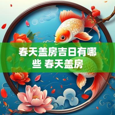春天盖房吉日有哪些 春天盖房
