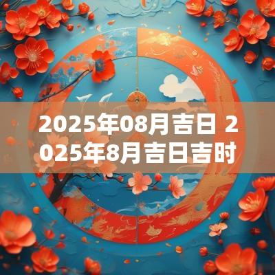 2025年08月吉日 2025年8月吉日吉时大全表