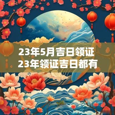 23年5月吉日领证 23年领证吉日都有哪几天