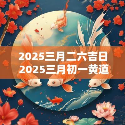 2025三月二六吉日 2025三月初一黄道吉日