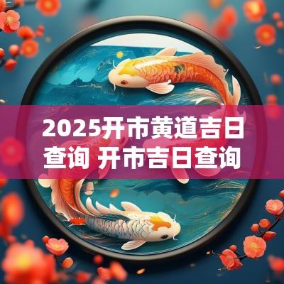 2025开市黄道吉日查询 开市吉日查询2025年黄道吉日