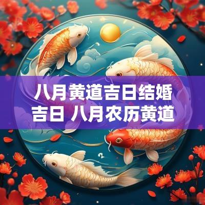 八月黄道吉日结婚吉日 八月农历黄道吉日是哪天