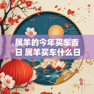 属羊的今年买车吉日 属羊买车什么日子提车最好