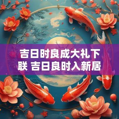 吉日时良成大礼下联 吉日良时入新居下联