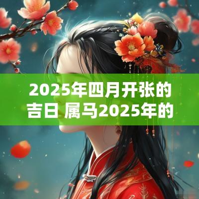 2025年四月开张的吉日 属马2025年的开张吉日