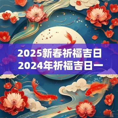 2025新春祈福吉日 2025年祈福吉日一览表