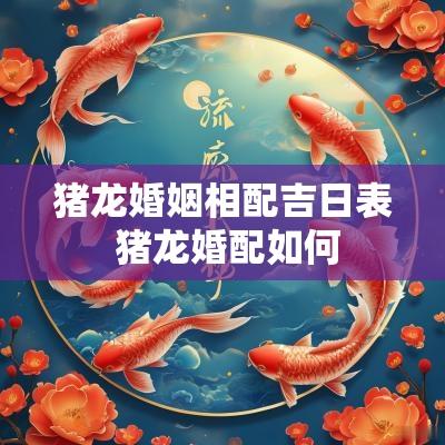 猪龙婚姻相配吉日表 猪龙婚配如何