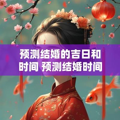 预测结婚的吉日和时间 预测结婚时间测试