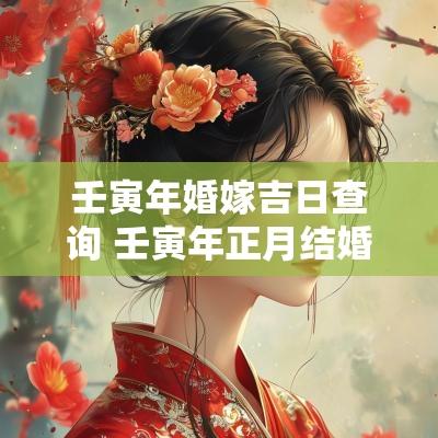 壬寅年婚嫁吉日查询 壬寅年正月结婚吉日