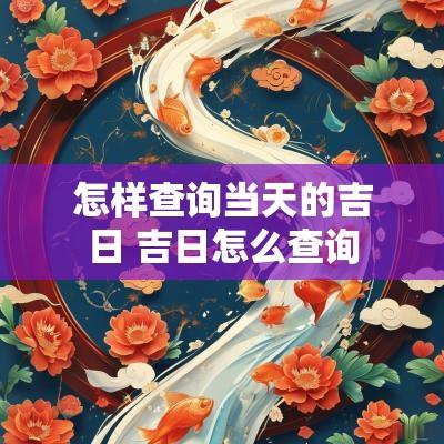 怎样查询当天的吉日 吉日怎么查询