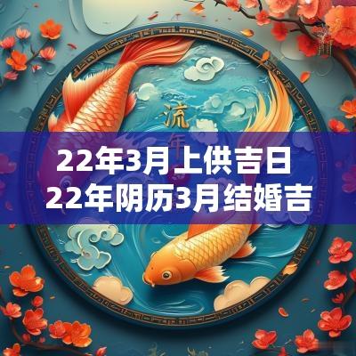 22年3月上供吉日 22年阴历3月结婚吉日