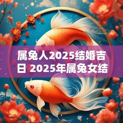 属兔人2025结婚吉日 2025年属兔女结婚吉日