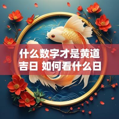 什么数字才是黄道吉日 如何看什么日子是黄道吉日