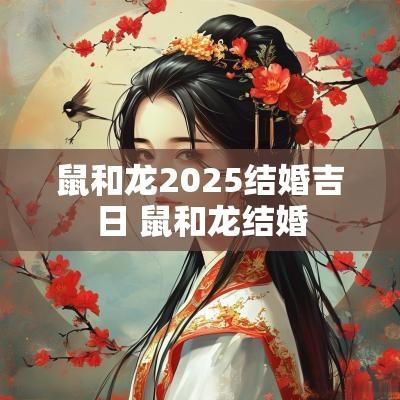 鼠和龙2025结婚吉日 鼠和龙结婚