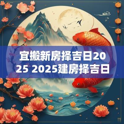 宜搬新房择吉日2025 2025建房择吉日