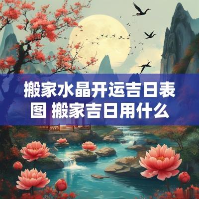 搬家水晶开运吉日表图 搬家吉日用什么吉神最好