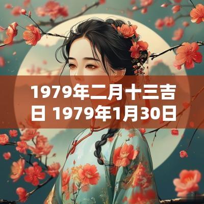1979年二月十三吉日 1979年1月30日是吉日吗