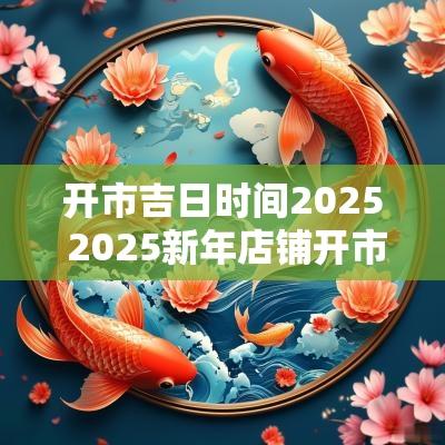开市吉日时间2025 2025新年店铺开市吉日