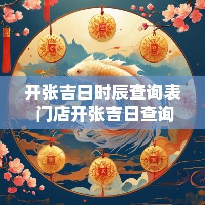 开张吉日时辰查询表 门店开张吉日查询表