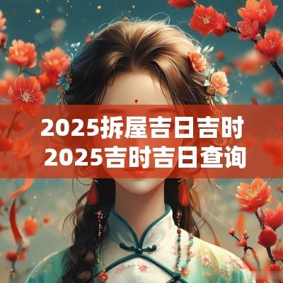 2025拆屋吉日吉时 2025吉时吉日查询