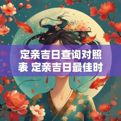 定亲吉日查询对照表 定亲吉日最佳时间