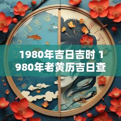 1980年吉日吉时 1980年老黄历吉日查询表