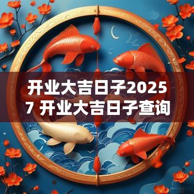 开业大吉日子20257 开业大吉日子查询2025