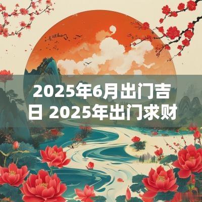 2025年6月出门吉日 2025年出门求财吉日四月