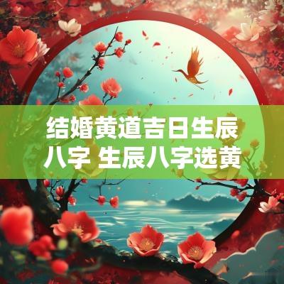 结婚黄道吉日生辰八字 生辰八字选黄道吉日