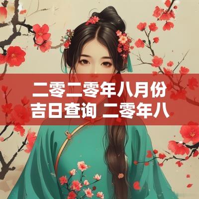 二零二零年八月份吉日查询 二零年八月黄道吉日